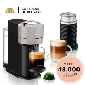 Cafetera Nespresso Next Light Gray + Espumador Aeroccino3 + Cápsulas |  Sam's Club