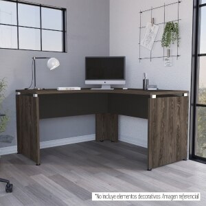 Mueble Archivador TuHome Home Office Negro Soft Coñac
