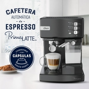 Cafetera Automática de Espresso Oster PrimaLatte Negro Metálico