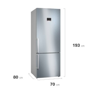 Refrigerador Bosch bottom freezer Inox KGN56XIDR 508 Lt