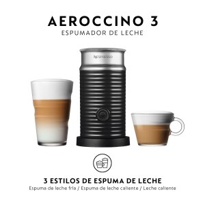 Nespresso Inissia - Máquina de café espresso original con espumador de  leche Aeroccino de De'Longhi, color blanco cremoso