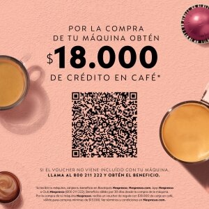 Cafetera Nespresso Inissia Red + Espumador de Leche + Travel mug Touch