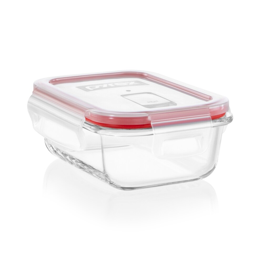 Tupper De Vidrio Pyrex Horno Tapa Rectangular 750ml 3 Tazas